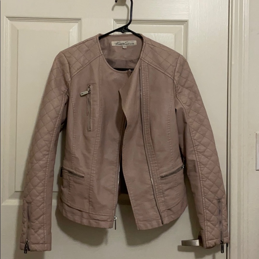 Kenneth Cole Blush Pink Leather Jacket